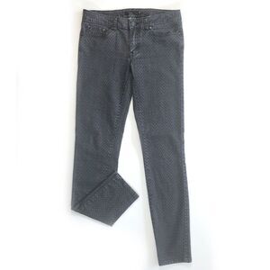 PrAna Gray Chevron Stretch Skinny Low-Rise Jeans 31" Inseam Sz 4